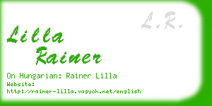 lilla rainer business card